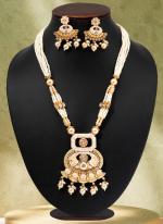   Festival Wear  Golden Color Matte Gold Meenakari Necklace Set